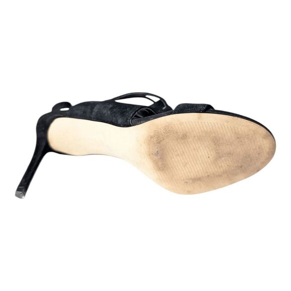 NINE WEST Ronnie Strappy Black Stiletto Heeled Sandal Size 6M - Picture 6 of 9